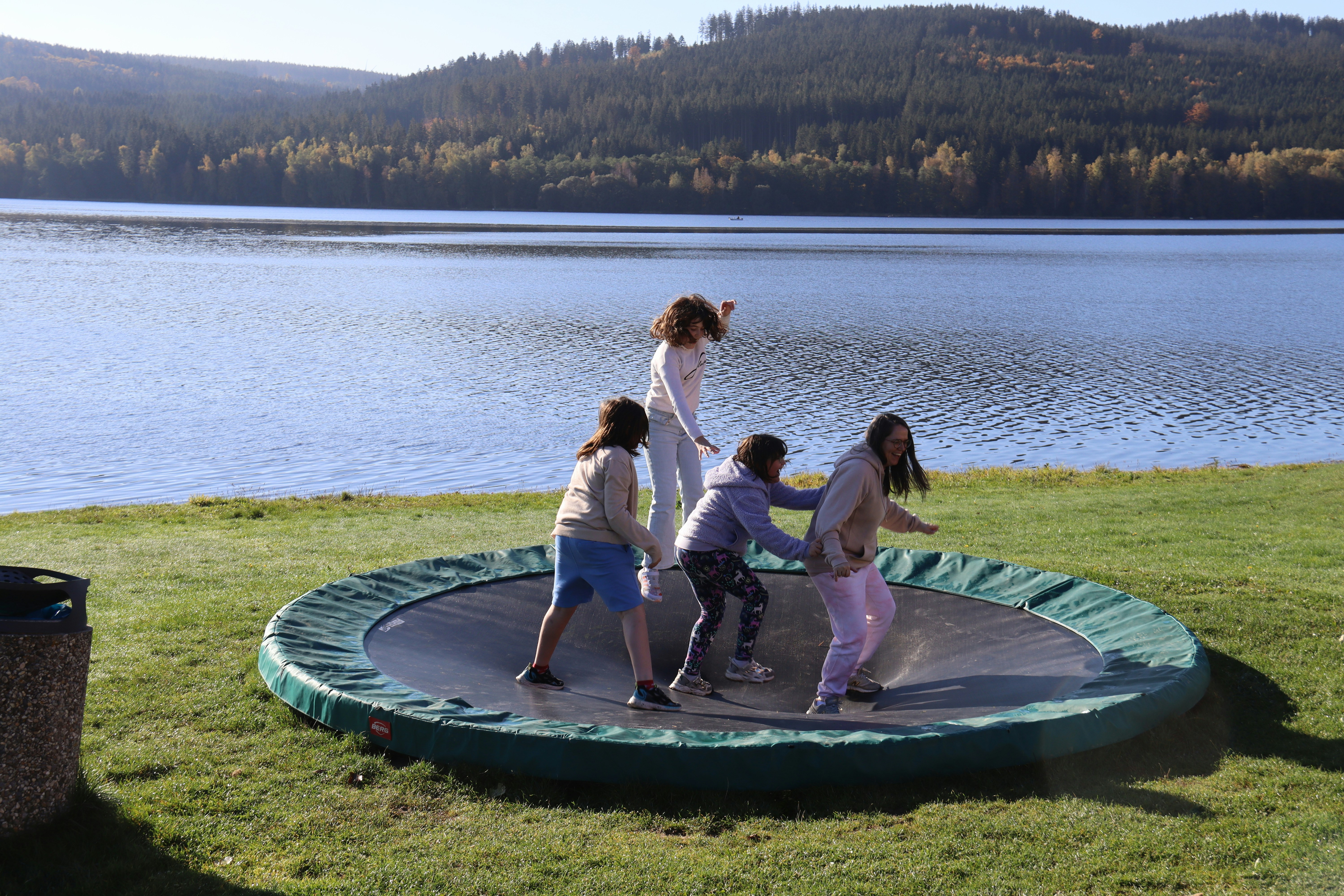 Group of kids on trampoline