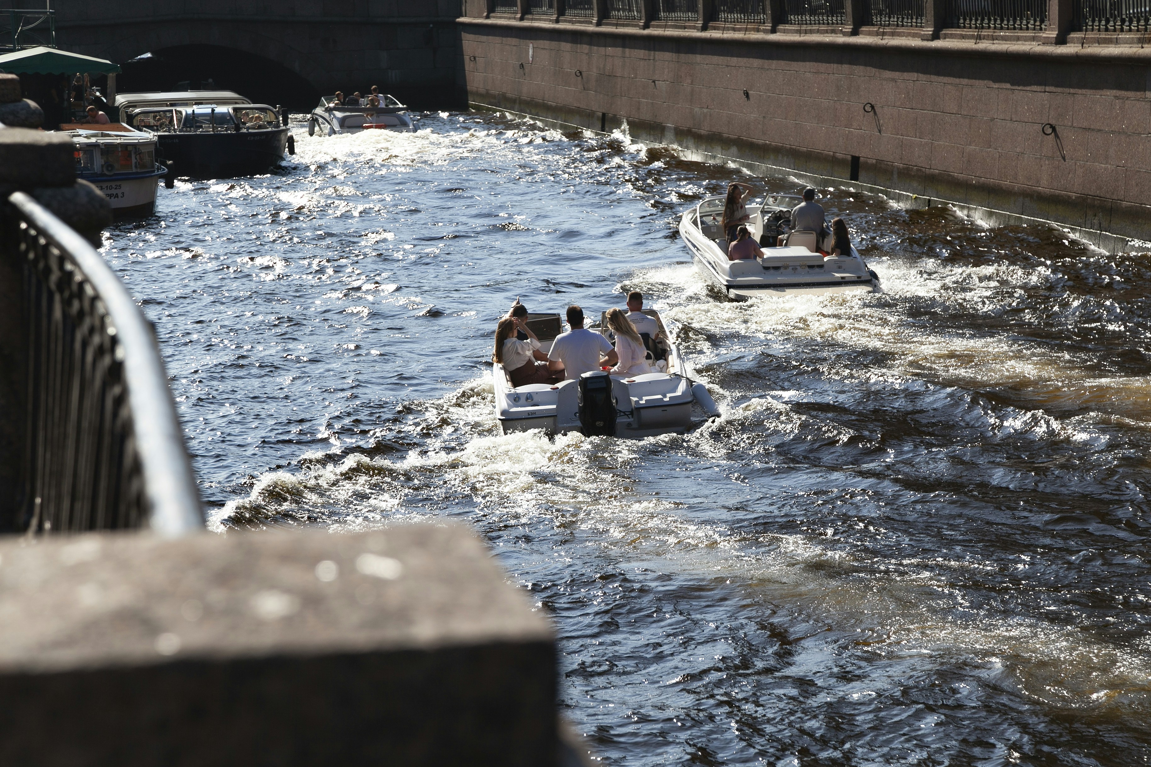 A group of people riding in a boat down a river photo – Free Russia ...