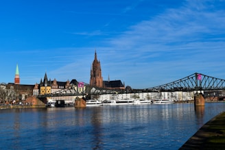 A view of a bridge over a body of water