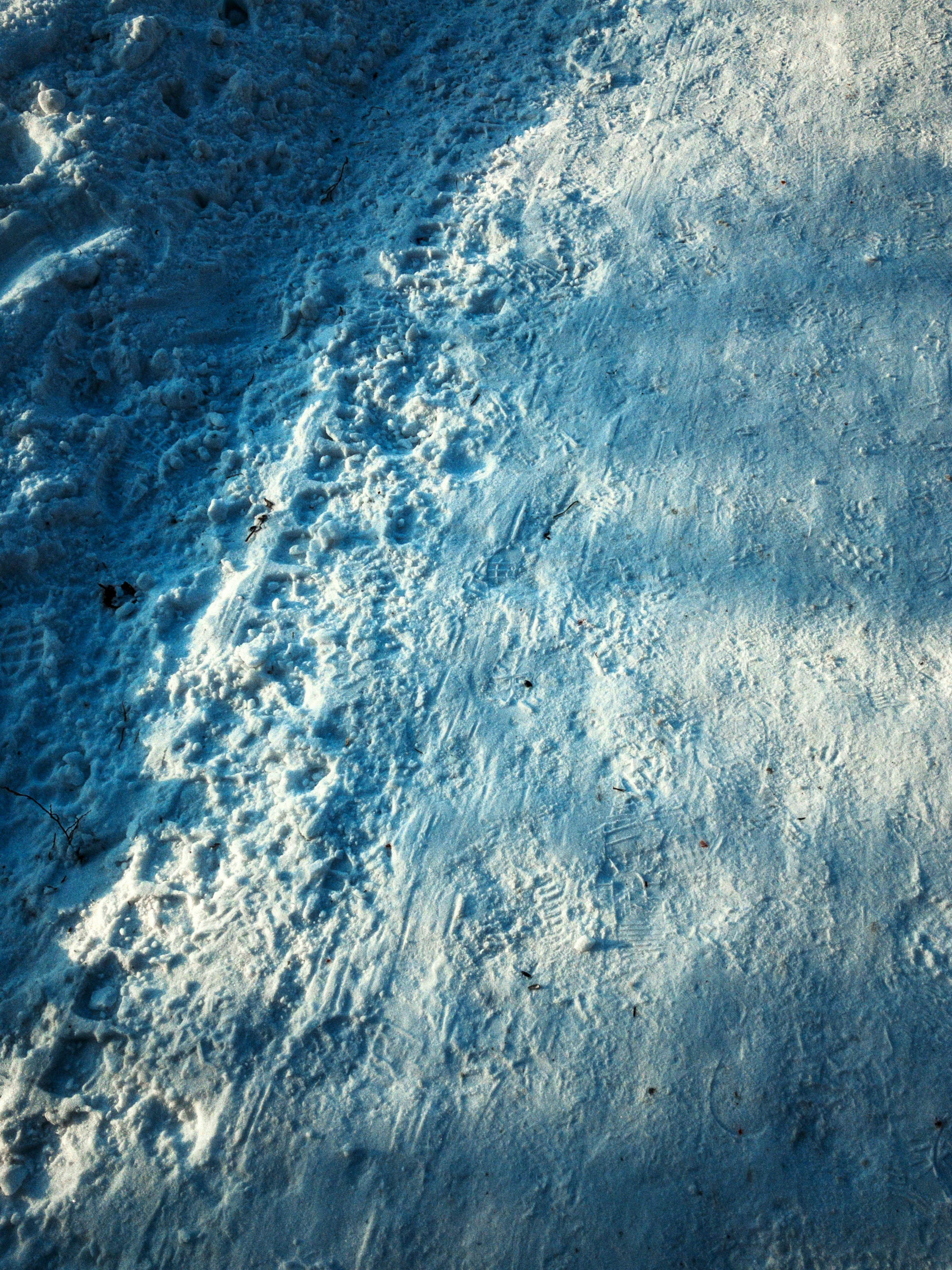 スノーボーダーが雪の丘を駆け下りている