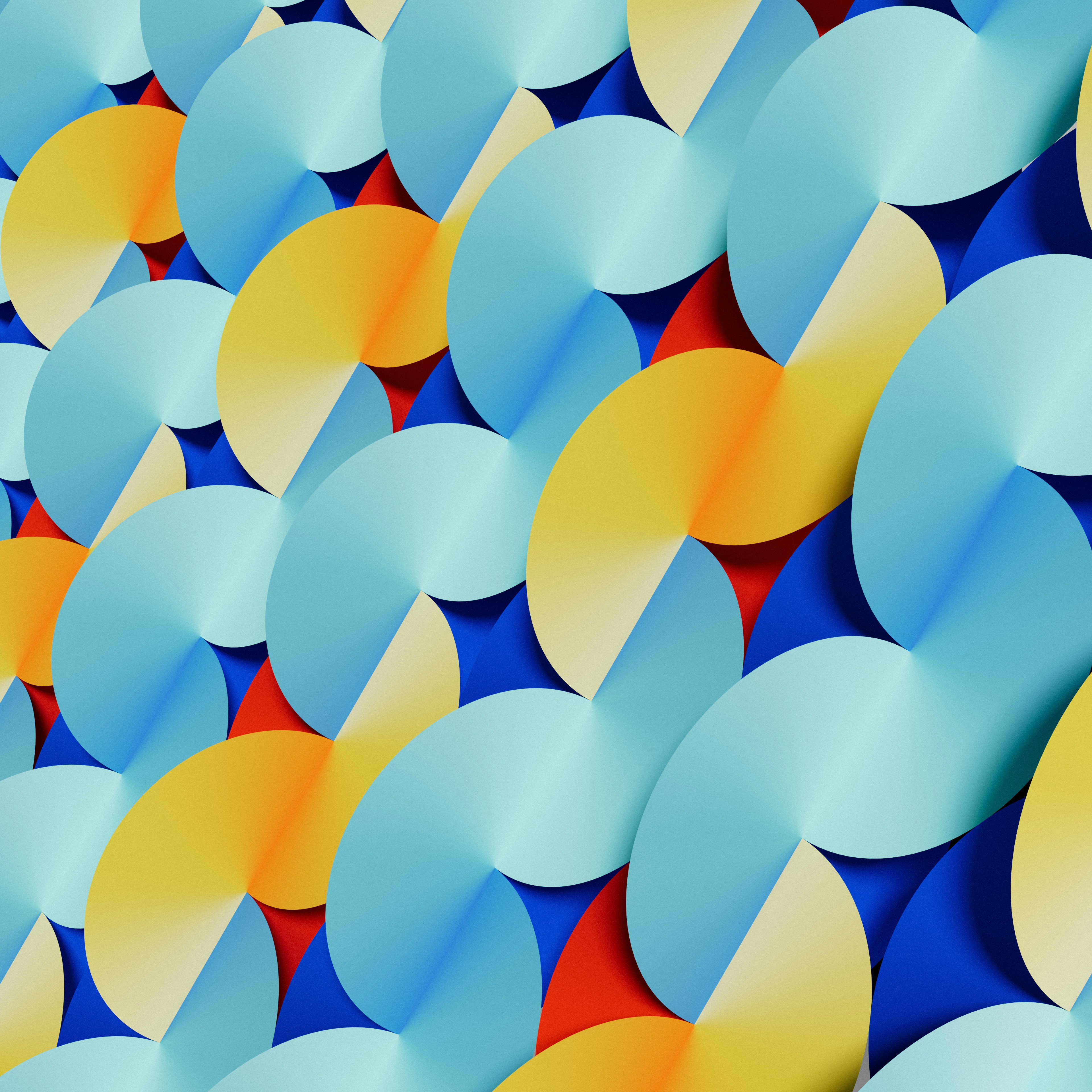 Un groupe de cercles bleus, jaunes et rouges photo – Image gratuite de ...