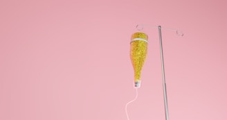 A medical device is hooked up to a light pole