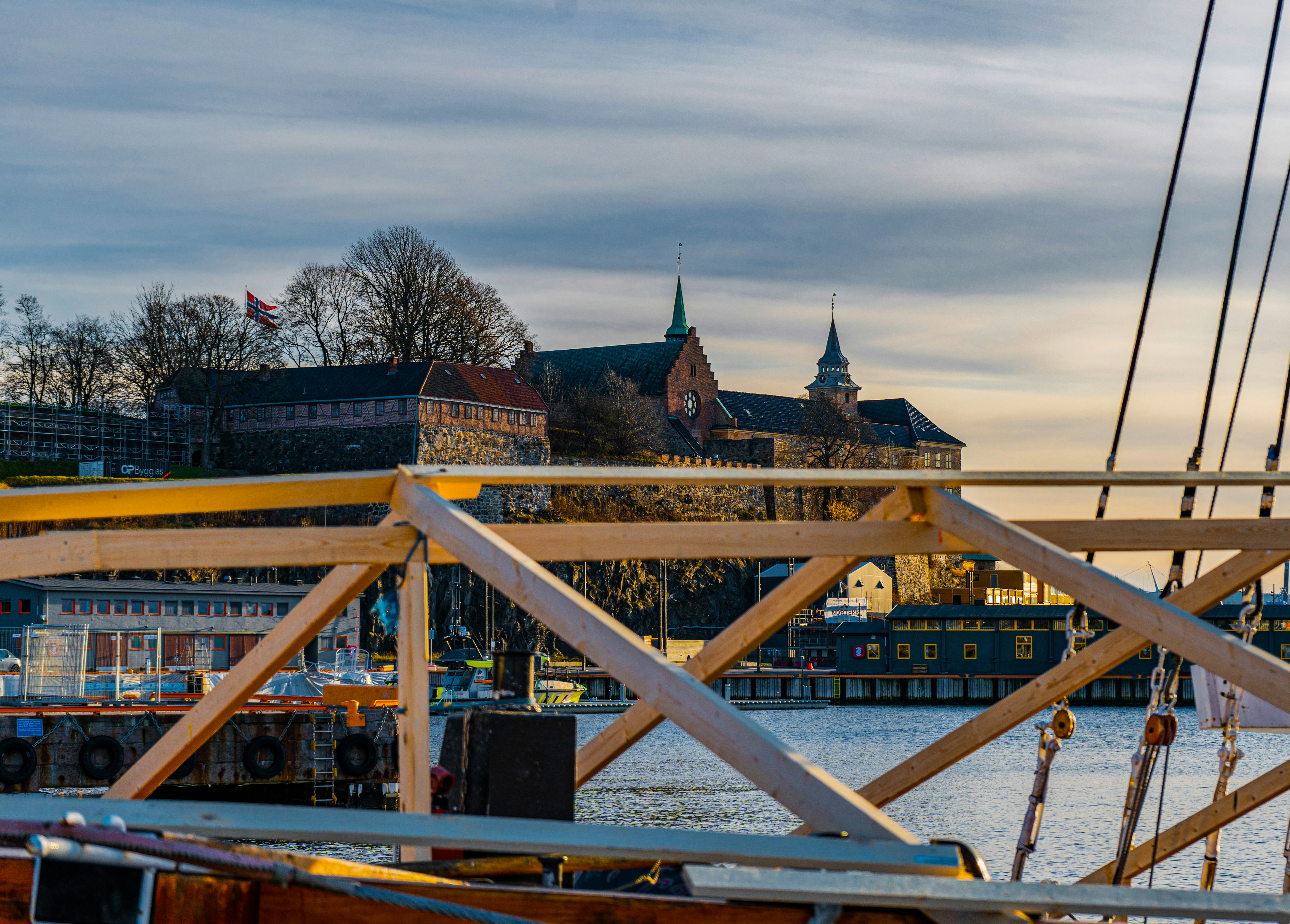 A view of a bridge over a body of water