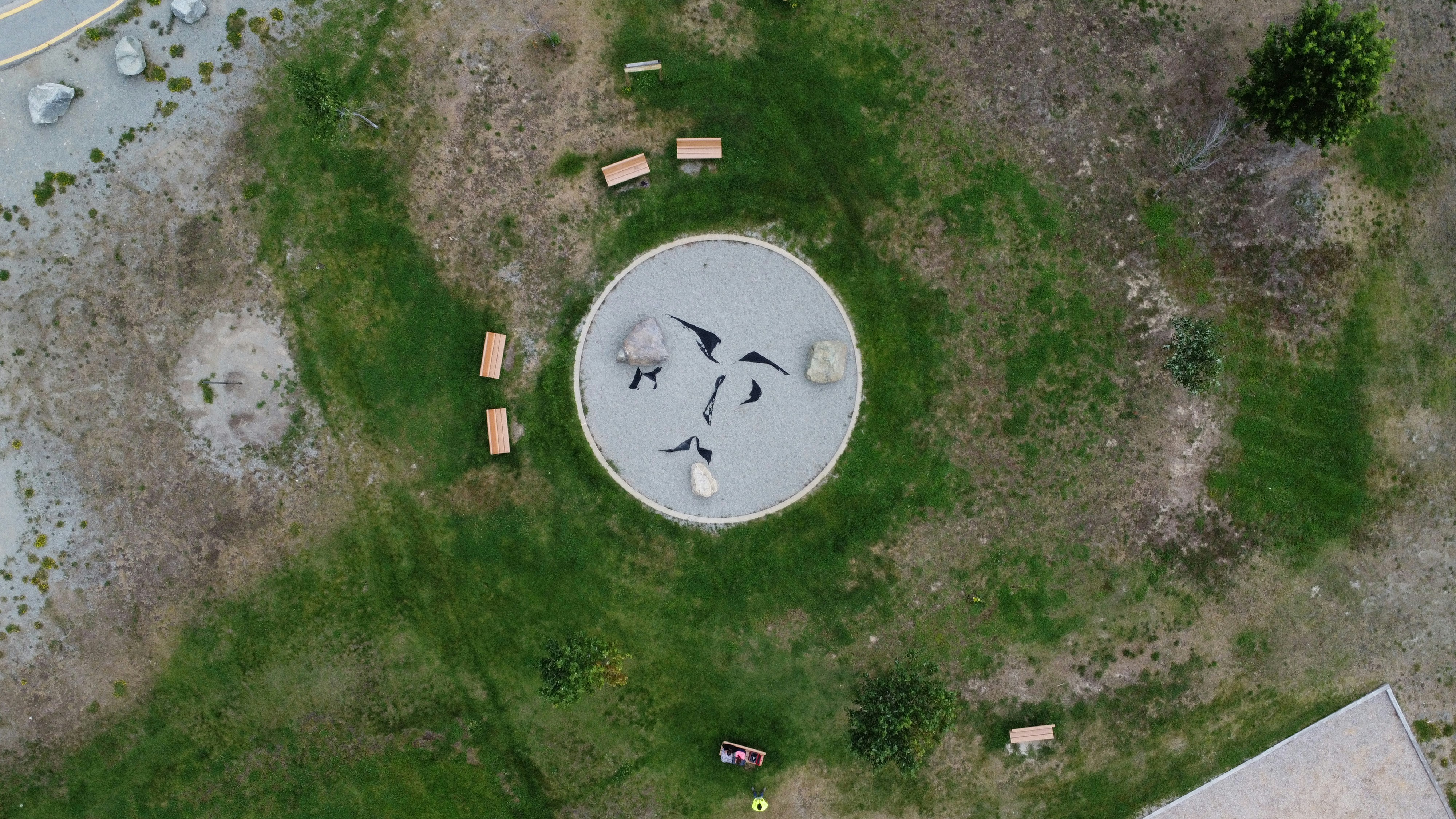 Drone capturing unique aerial view