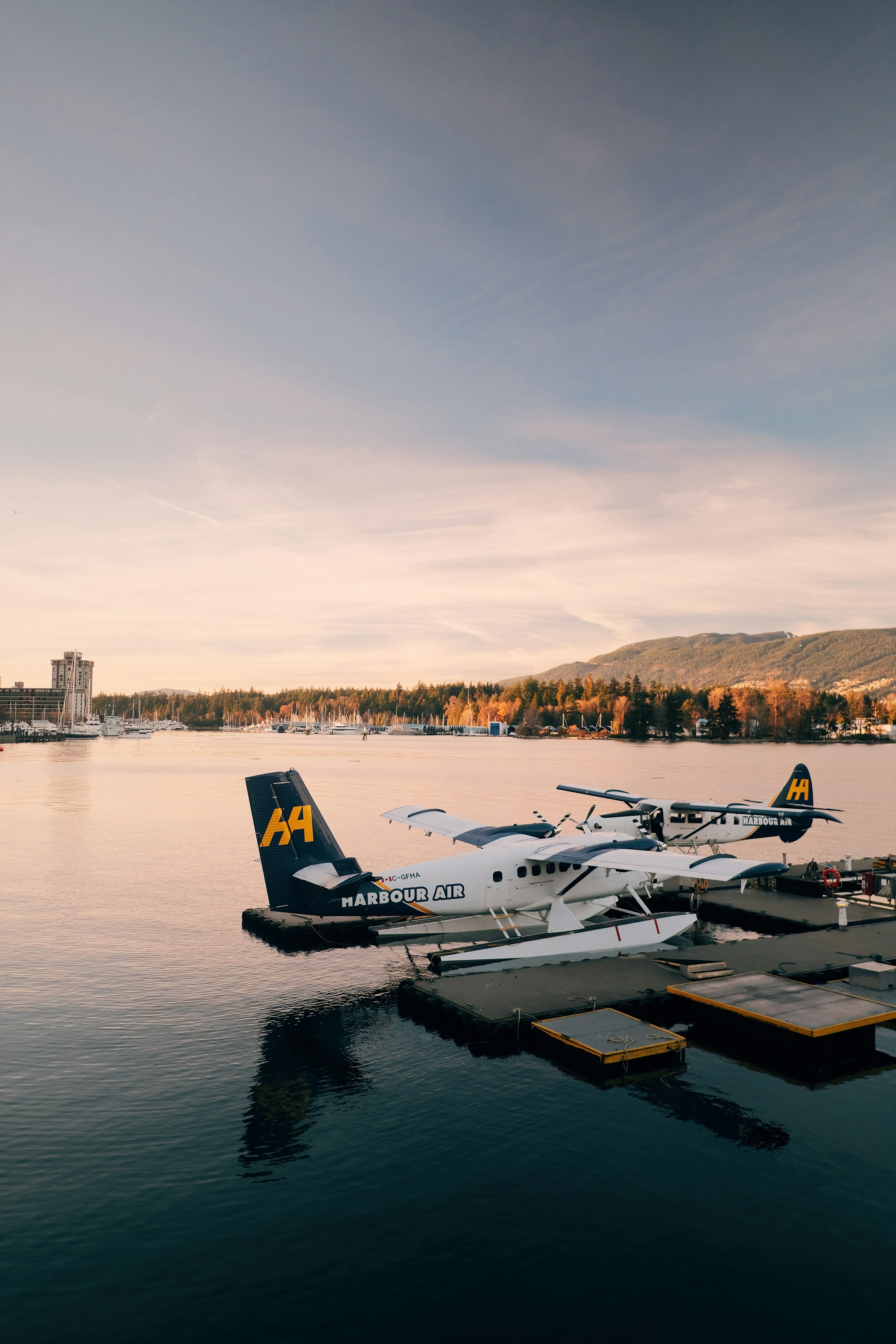 A couple of planes that are sitting in the water