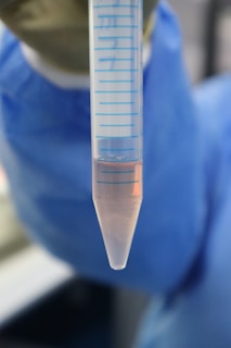 A pipe with a liquid inside of it