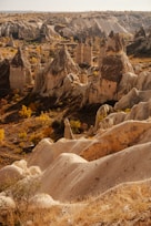 A large group of rock formations in the desert