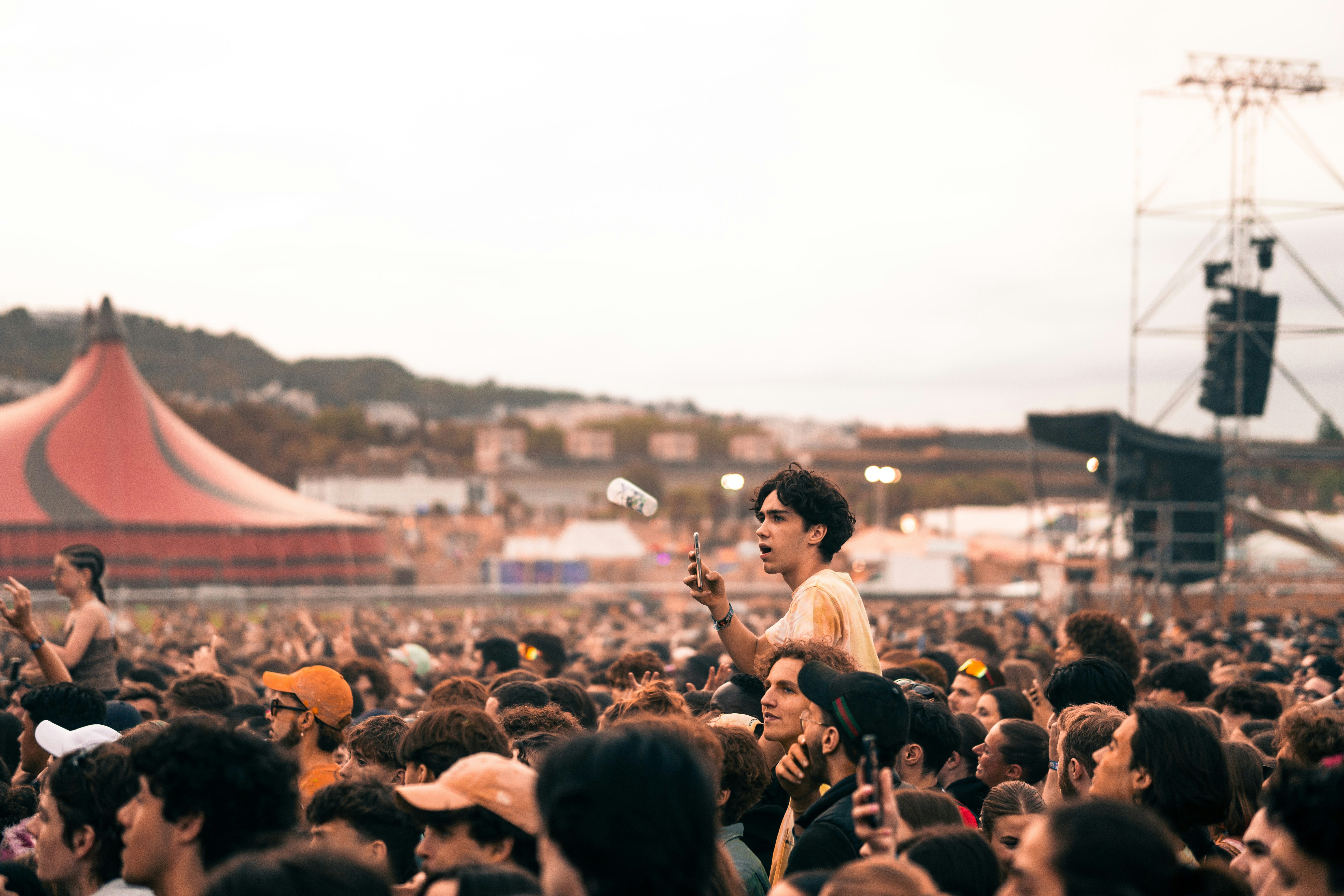 Crowds Enjoying Music at The Great Escape Festival in Brighton