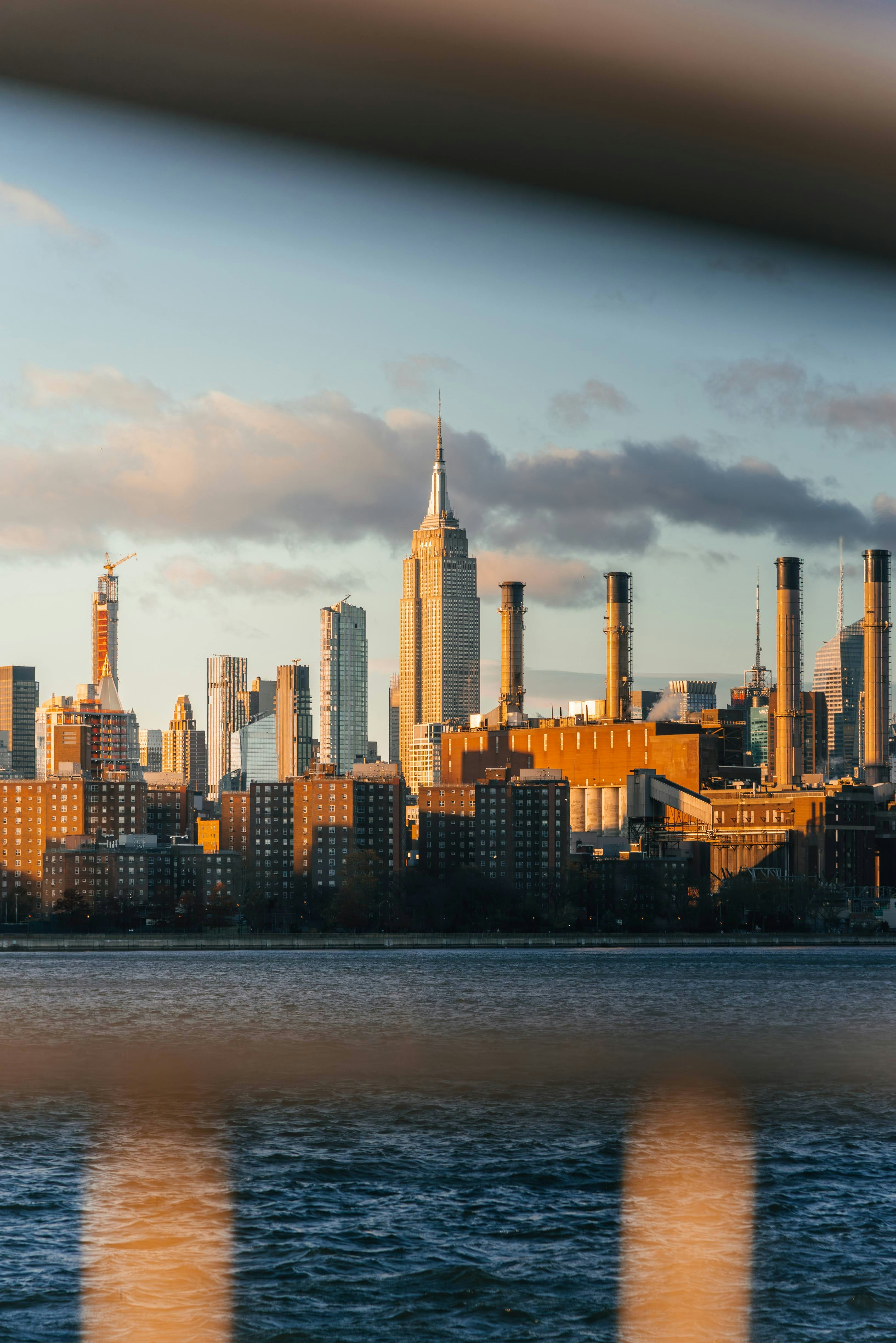 A view of a city from across the water