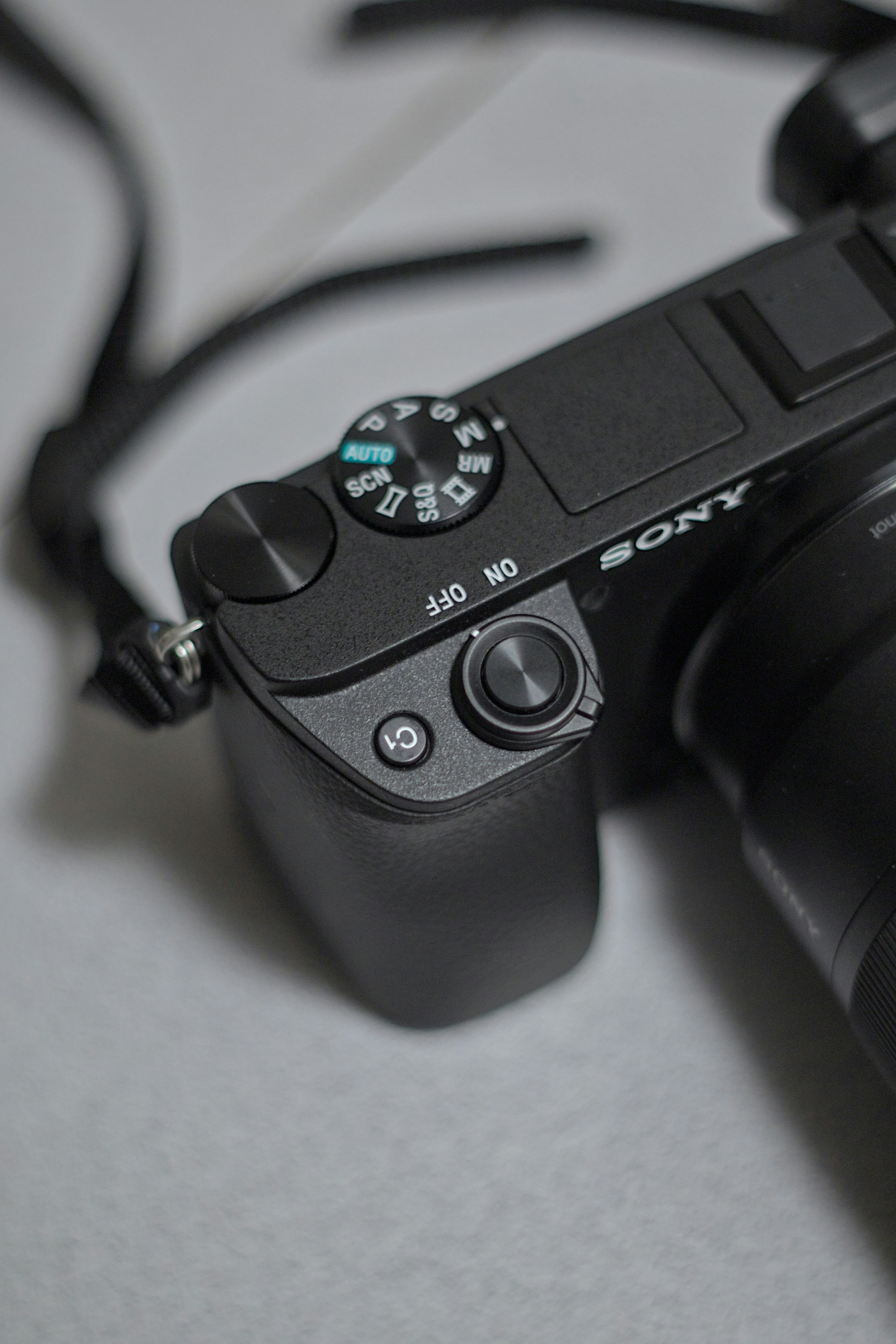 A close up of a camera on a table