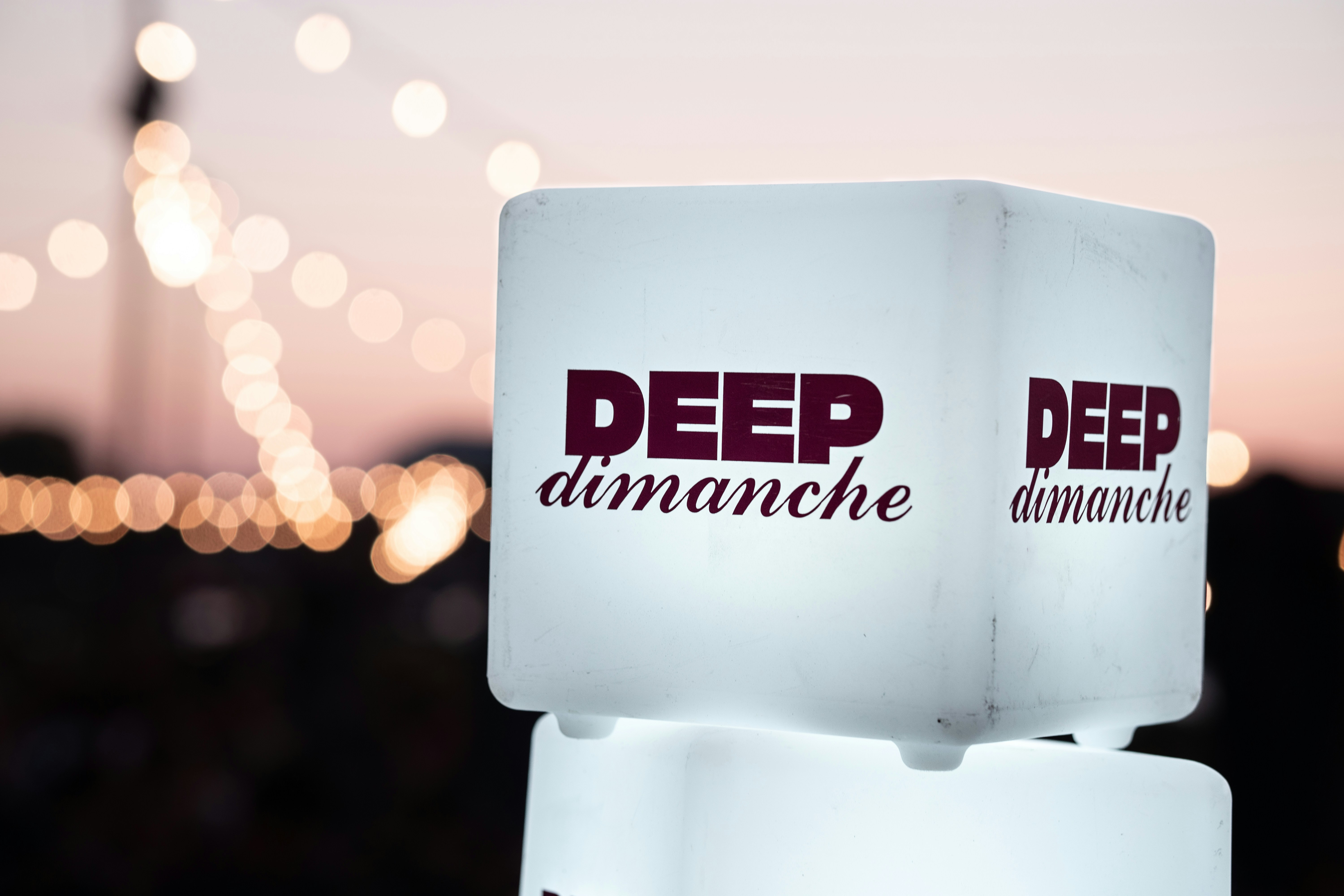 LED cube display enhancing event ambiance