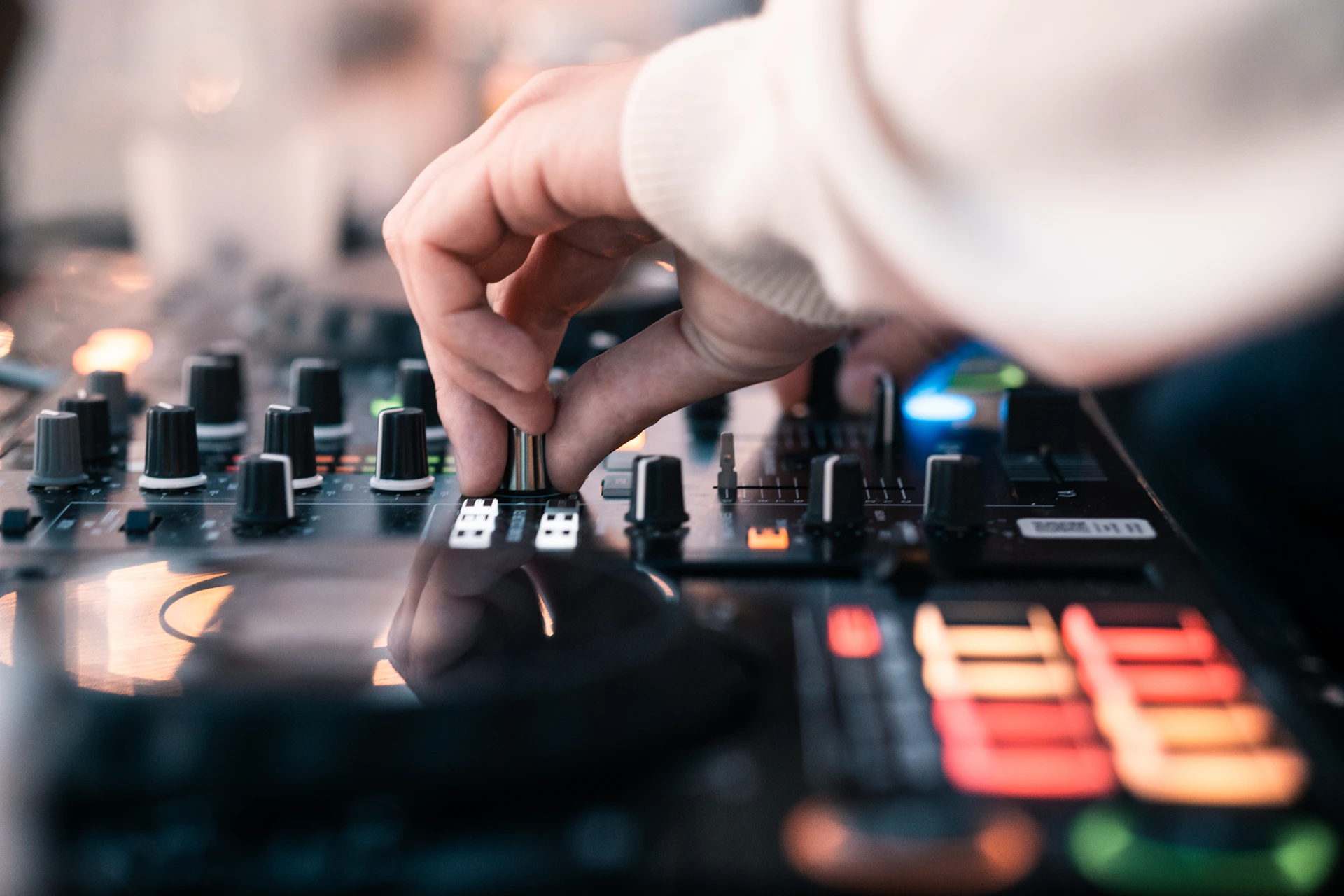 A person that is playing some kind of music