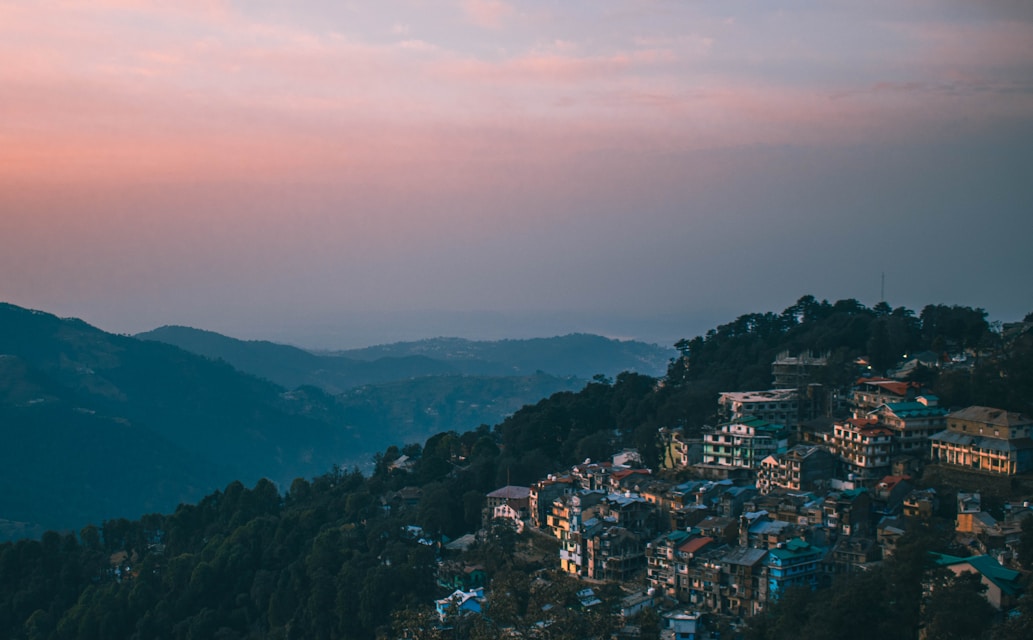 A view of a city from a hill
