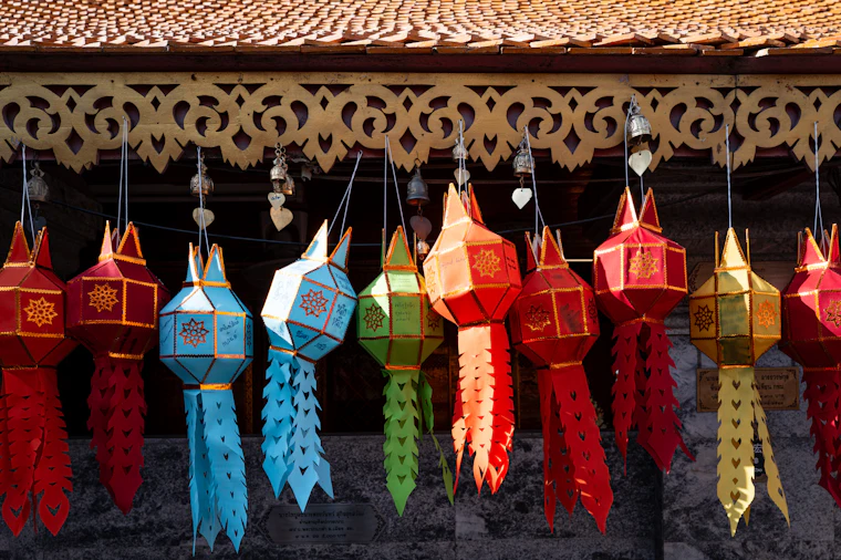 Lanna paper lanterns, the north