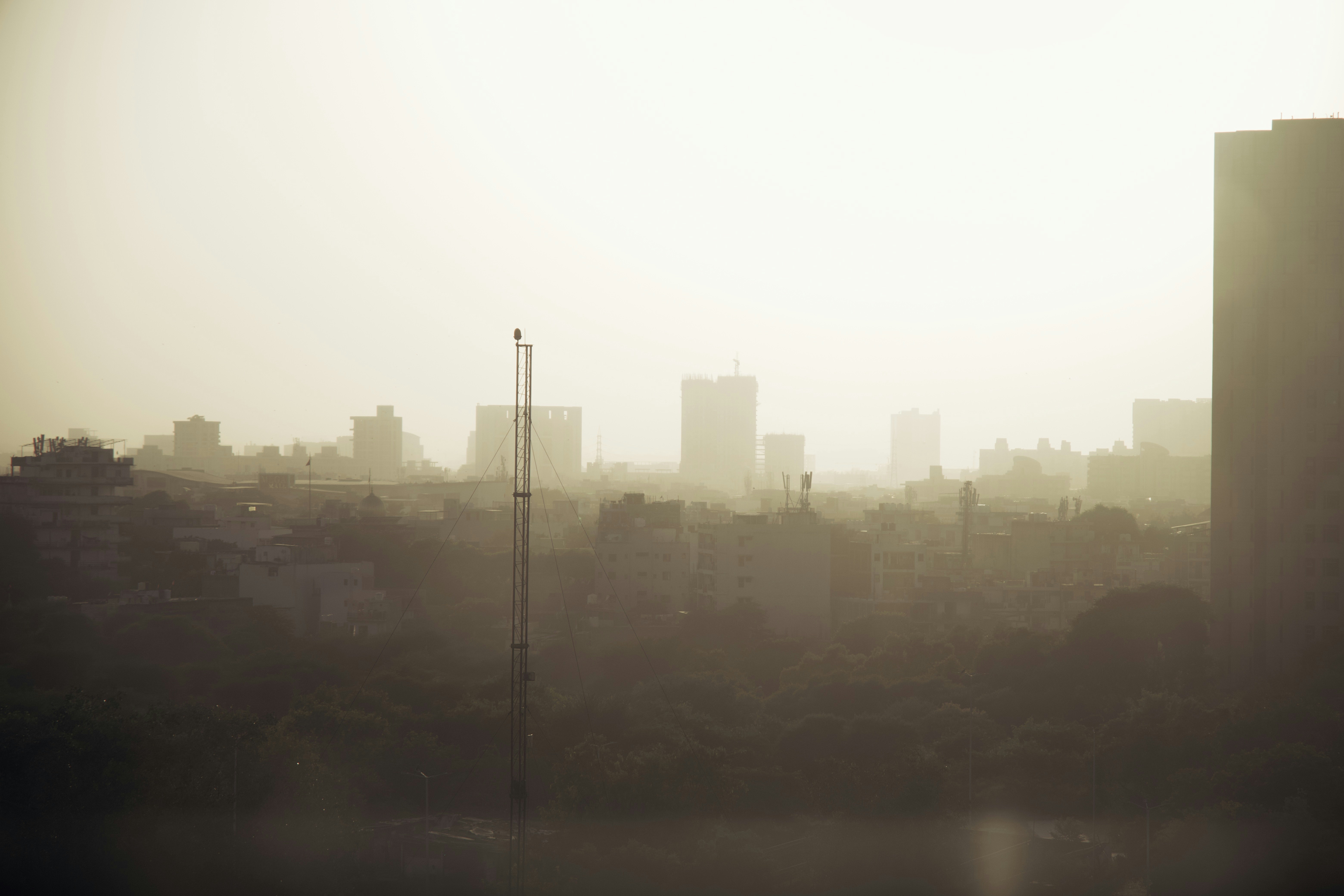 A view of a city from a distance