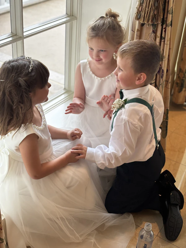 Group of happy young children