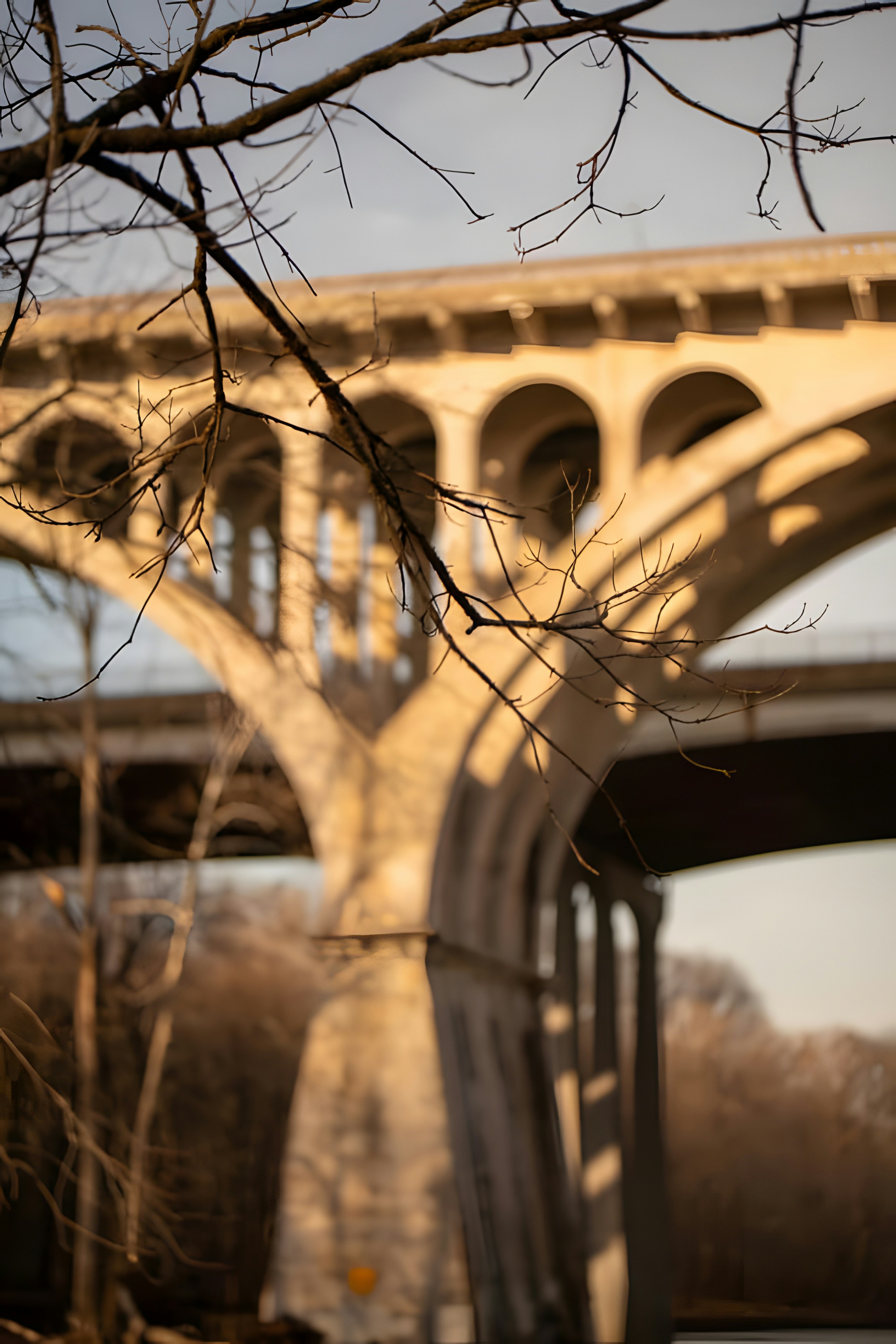 A view of a bridge over a body of water