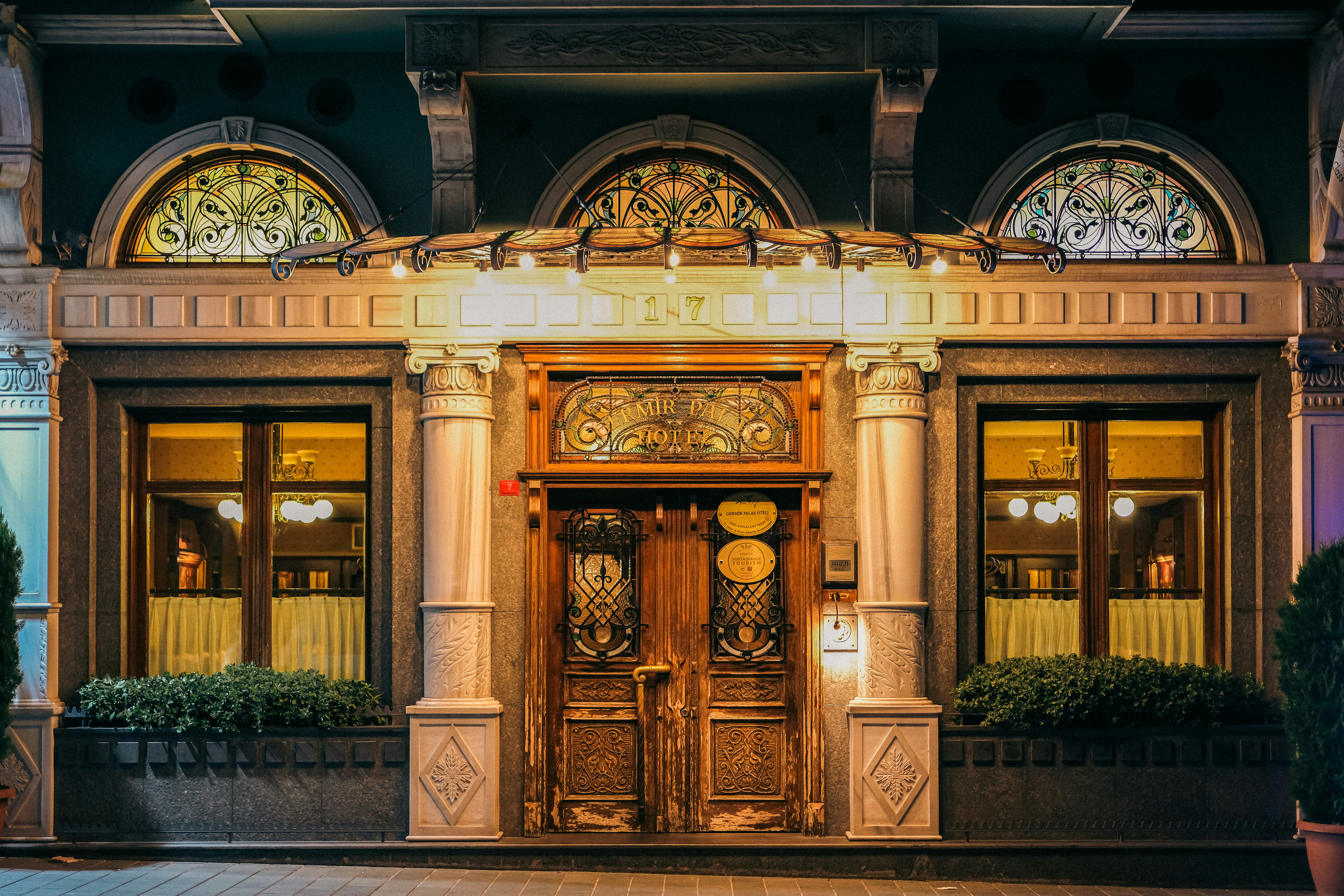 Grand hotel entrance