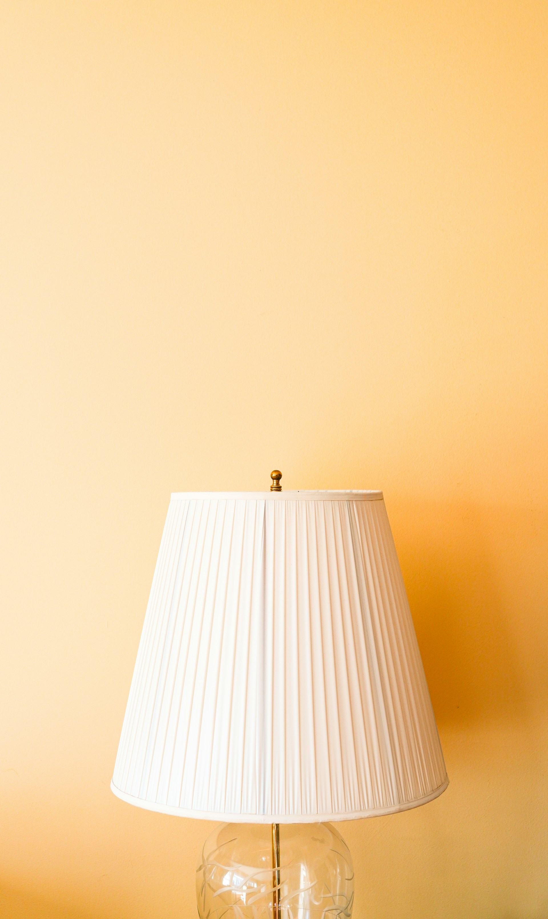 A lamp that is sitting on a table