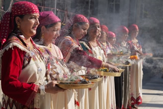 A group of women standing next to each other
