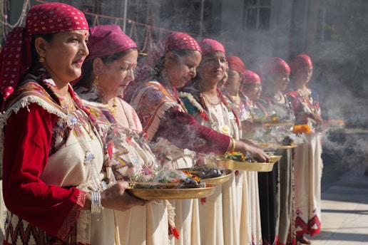 A group of women standing next to each other