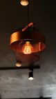 A light that is hanging from a ceiling