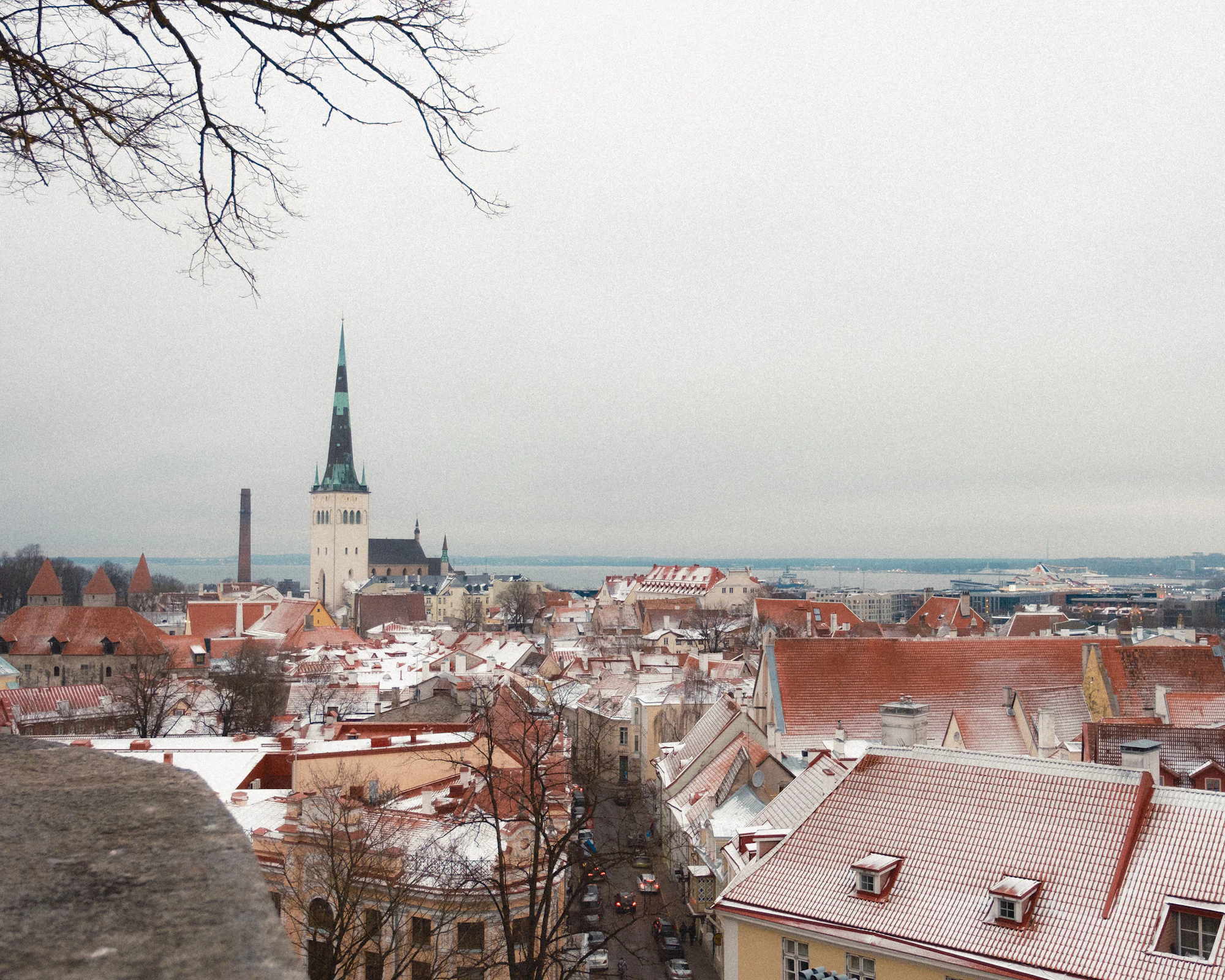Old Town of Tallinn, Estonia, in winter