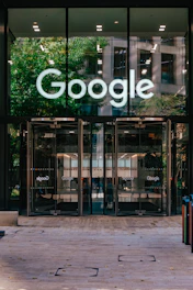 A building with a google sign on the front of it