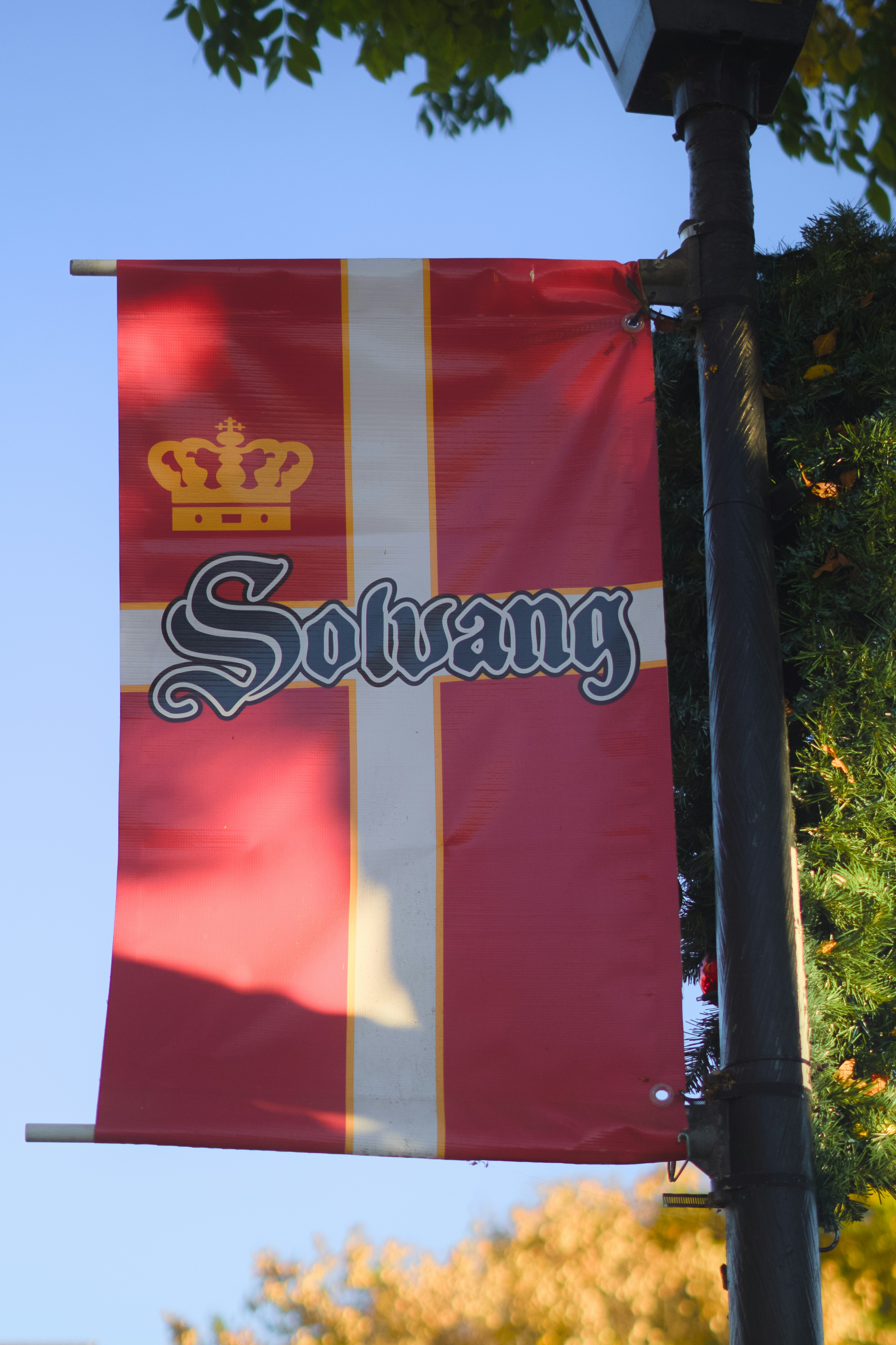 Una bandera roja y blanca con una corona