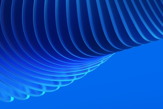 A close up view of a blue object