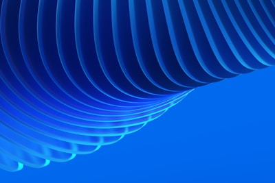 A close up view of a blue object