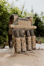 A bunch of bags sitting on top of a table