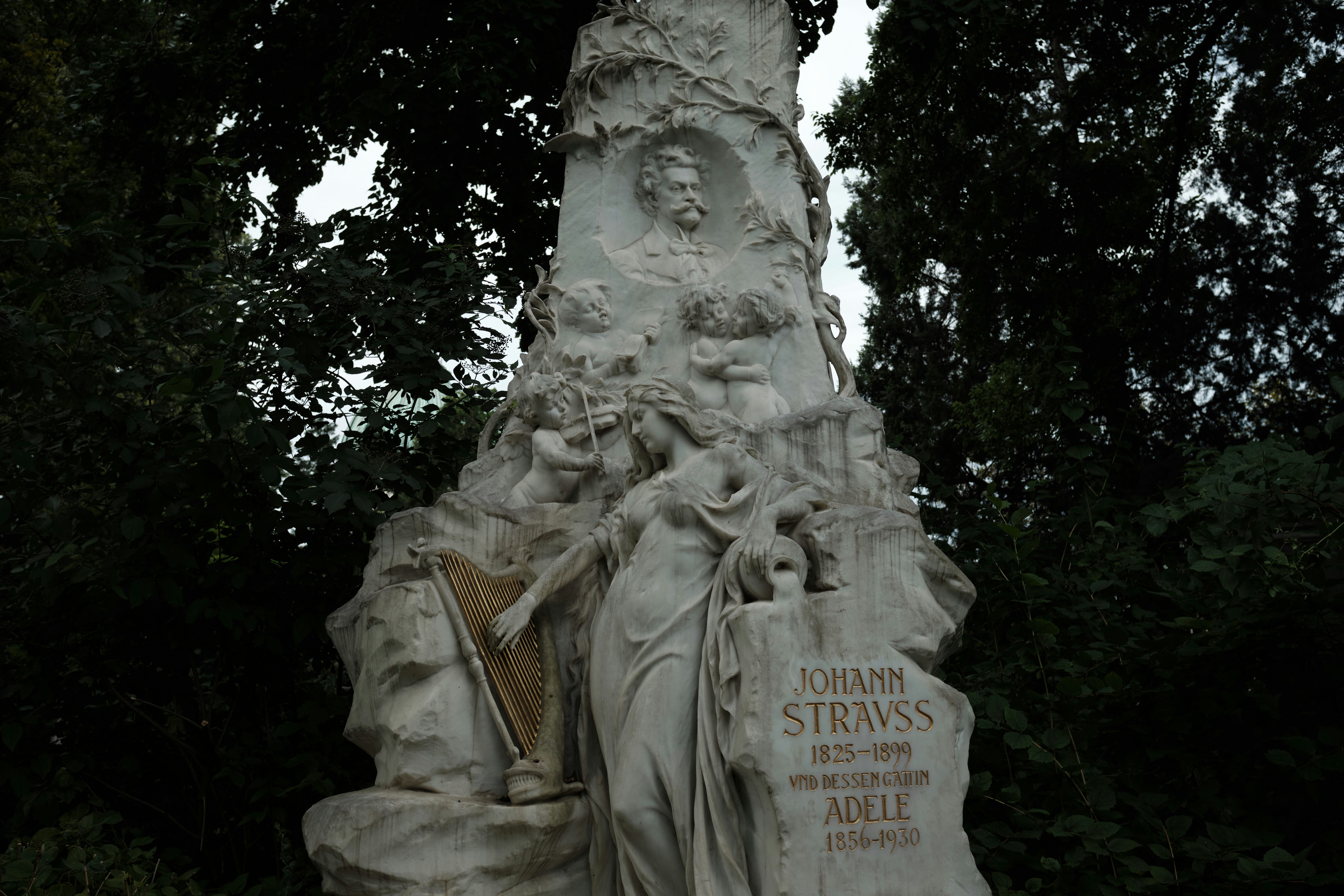 A statue of a woman holding a baby