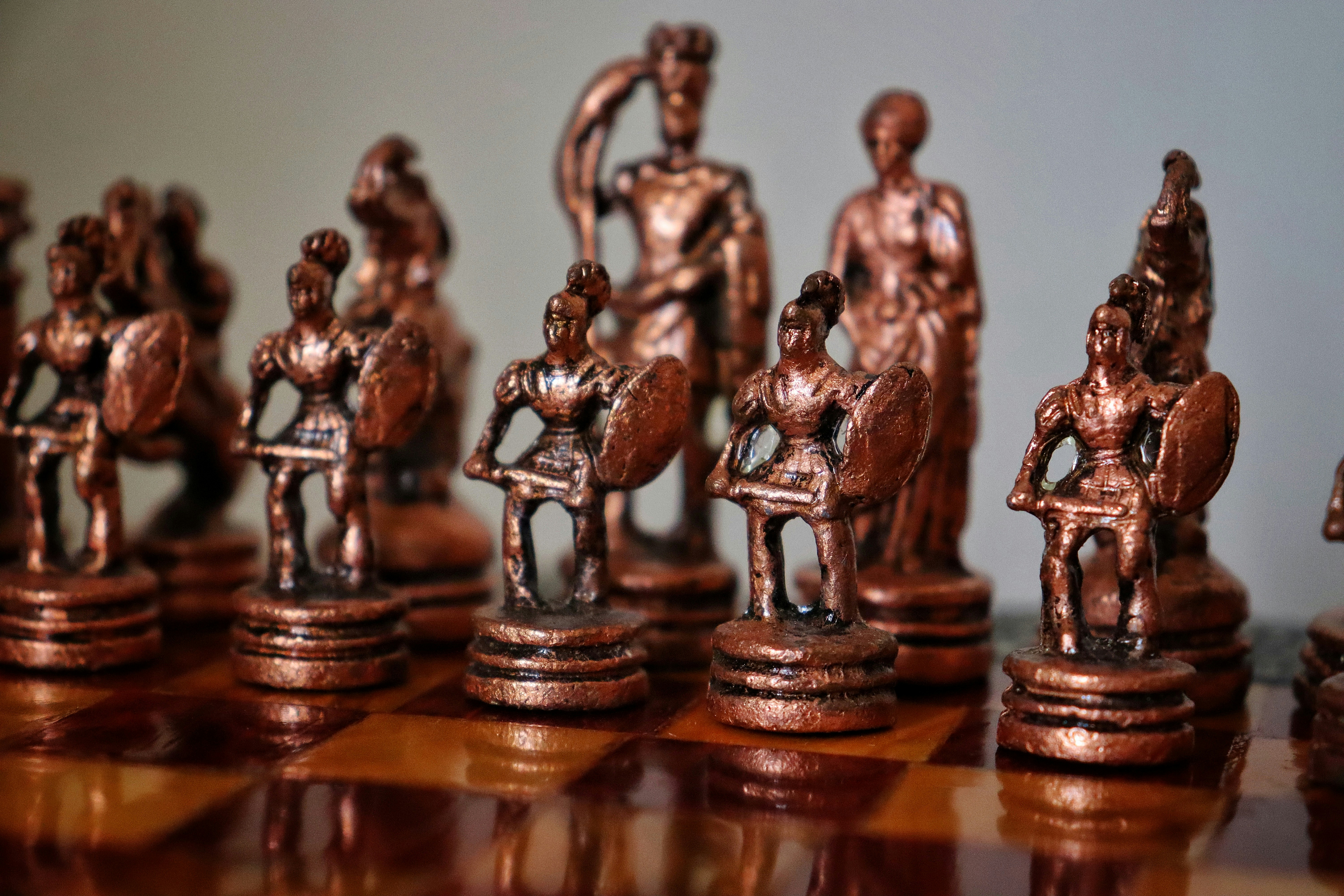 Chess board close up