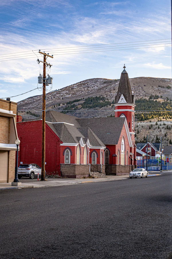 Small rural town with a church representing La Parita Texas