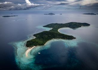 An island in the middle of the ocean