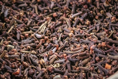 A close up of a mixture of brown beans