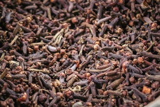 A close up of a mixture of brown beans