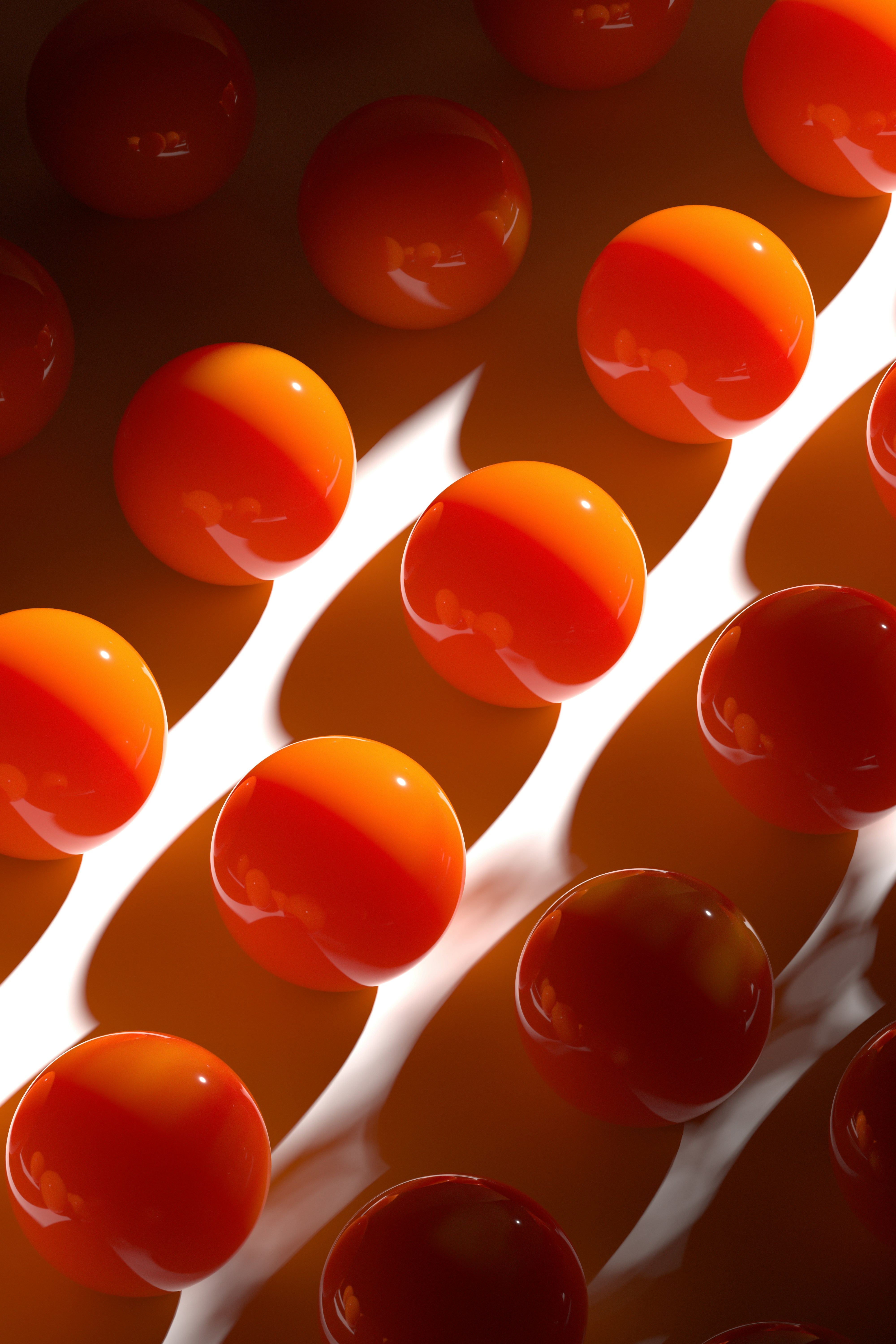 A fiery orange and yellow ball.