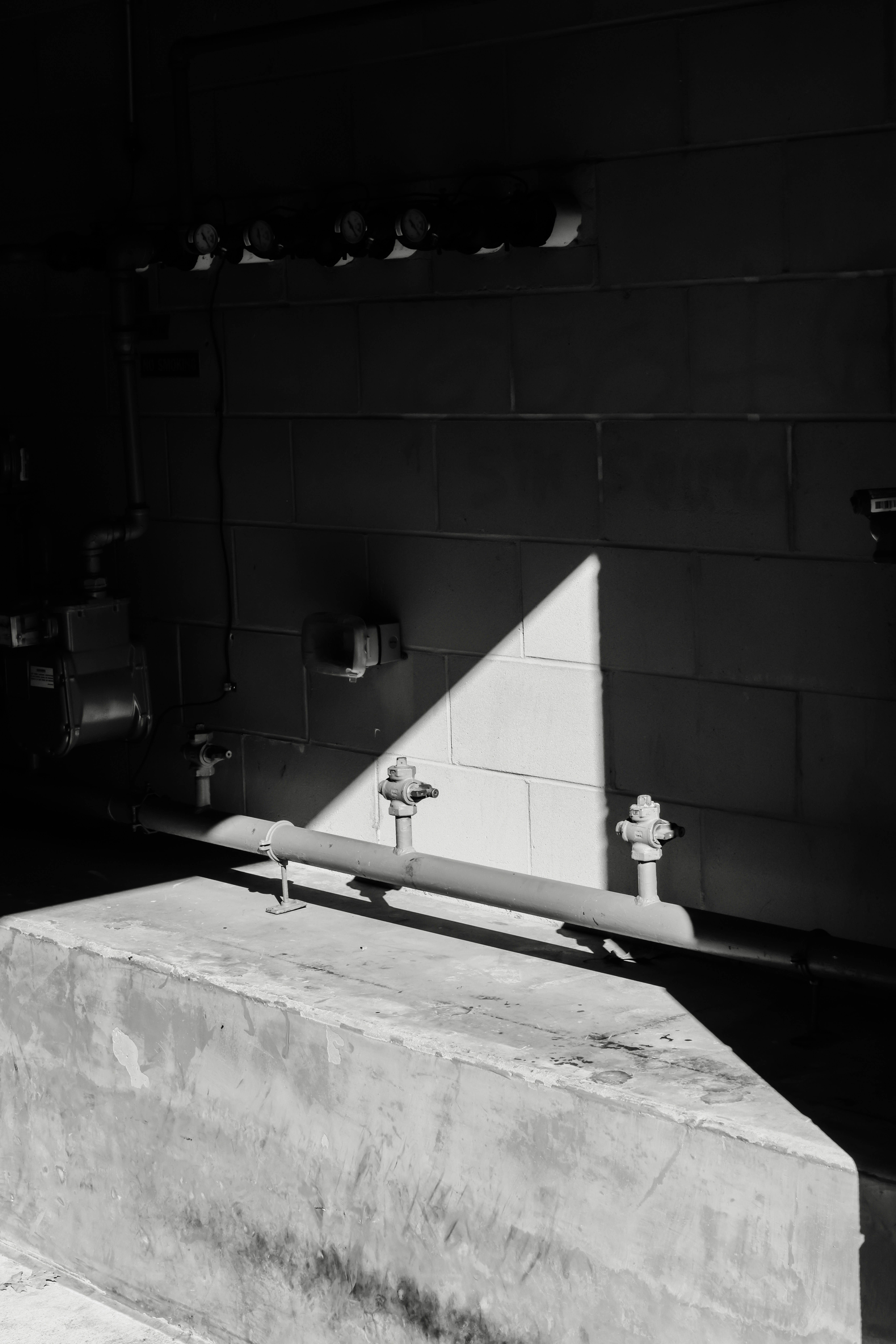 A black and white photo of a skateboarder doing a trick
