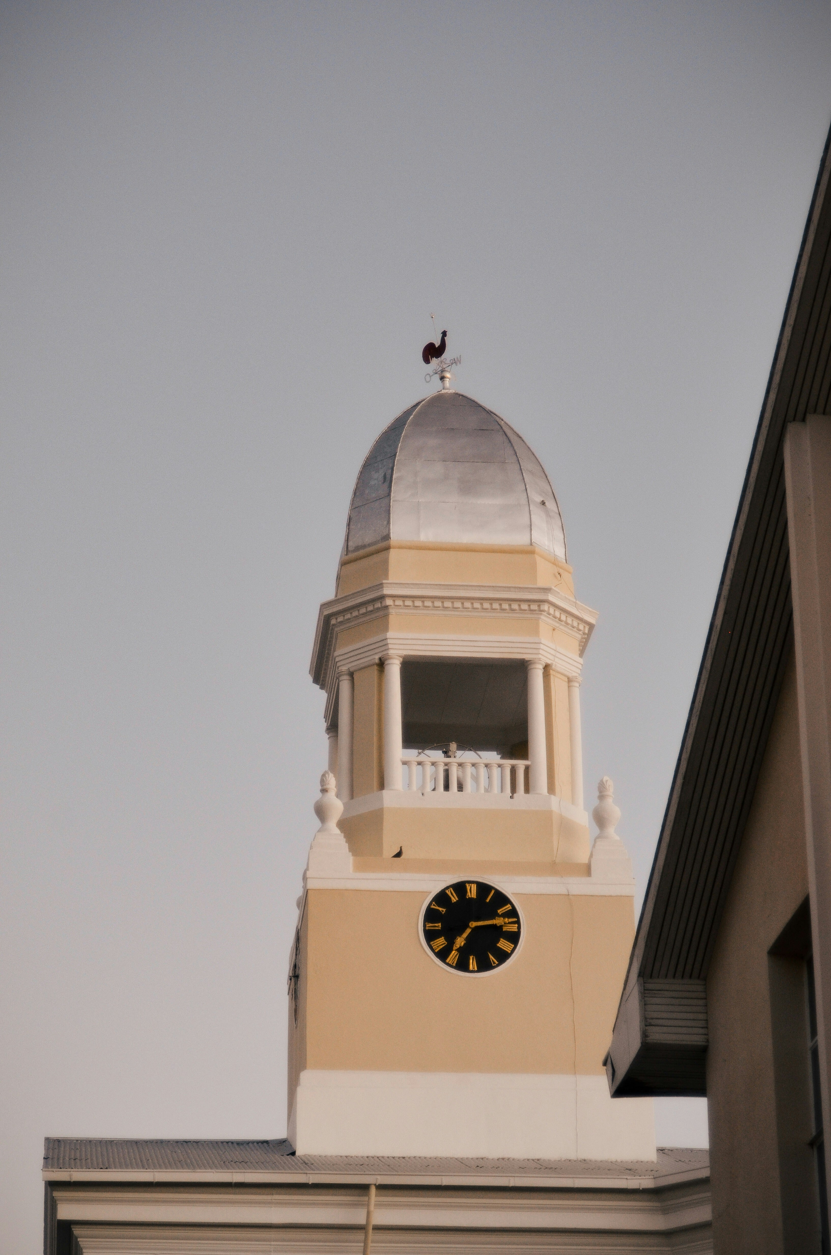 A clock tower on top of a building