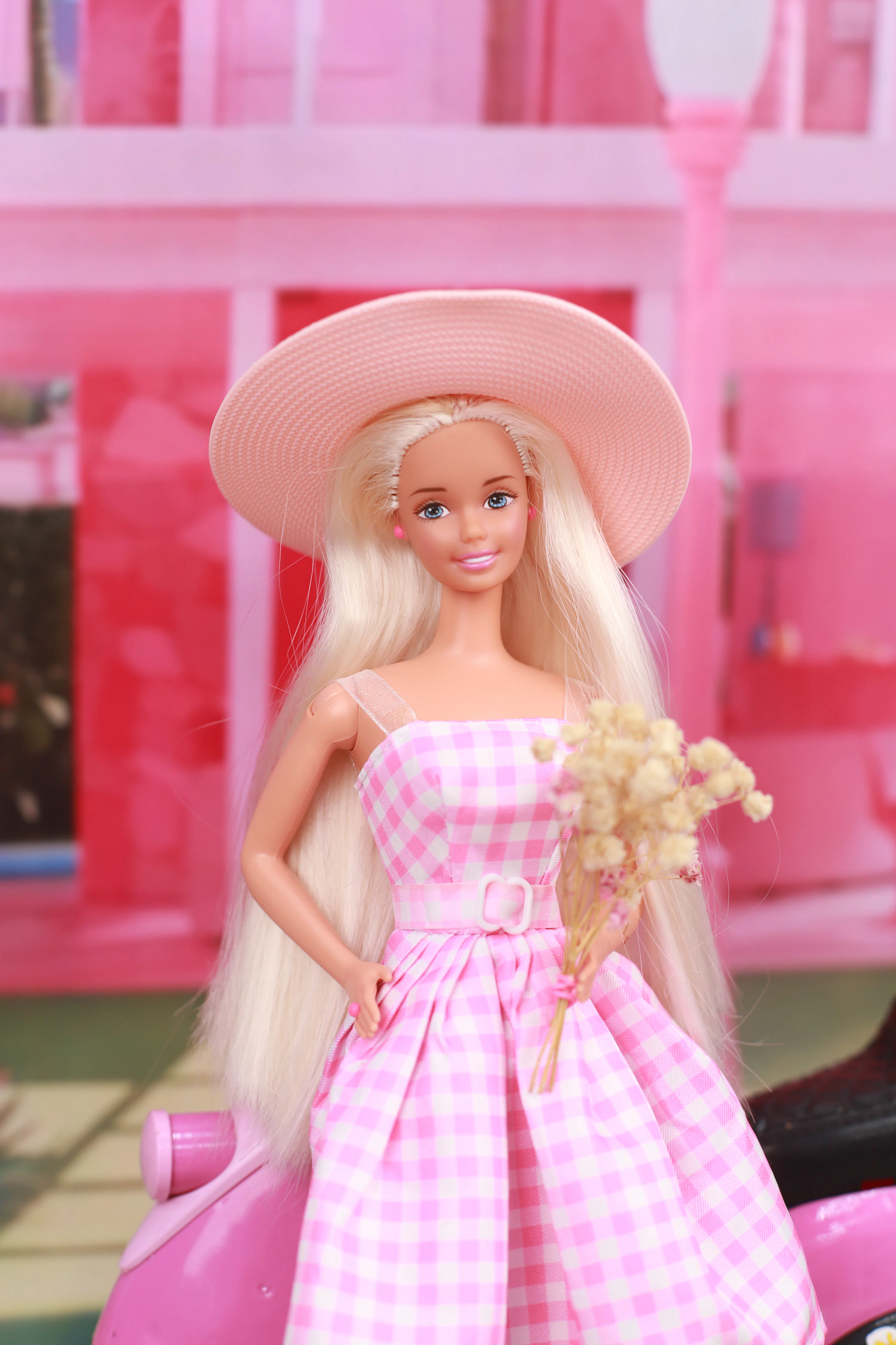 pink dress barbie The Movie Barbie Doll, Gingham and at all Mattel Barbie Doll Pink Princess