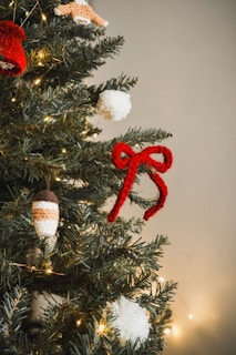A decorated christmas tree with ornaments on it