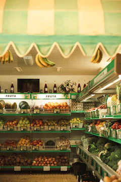 A grocery store filled with lots of fruits and vegetables