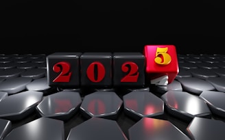 A red and black block that says 2012 on it