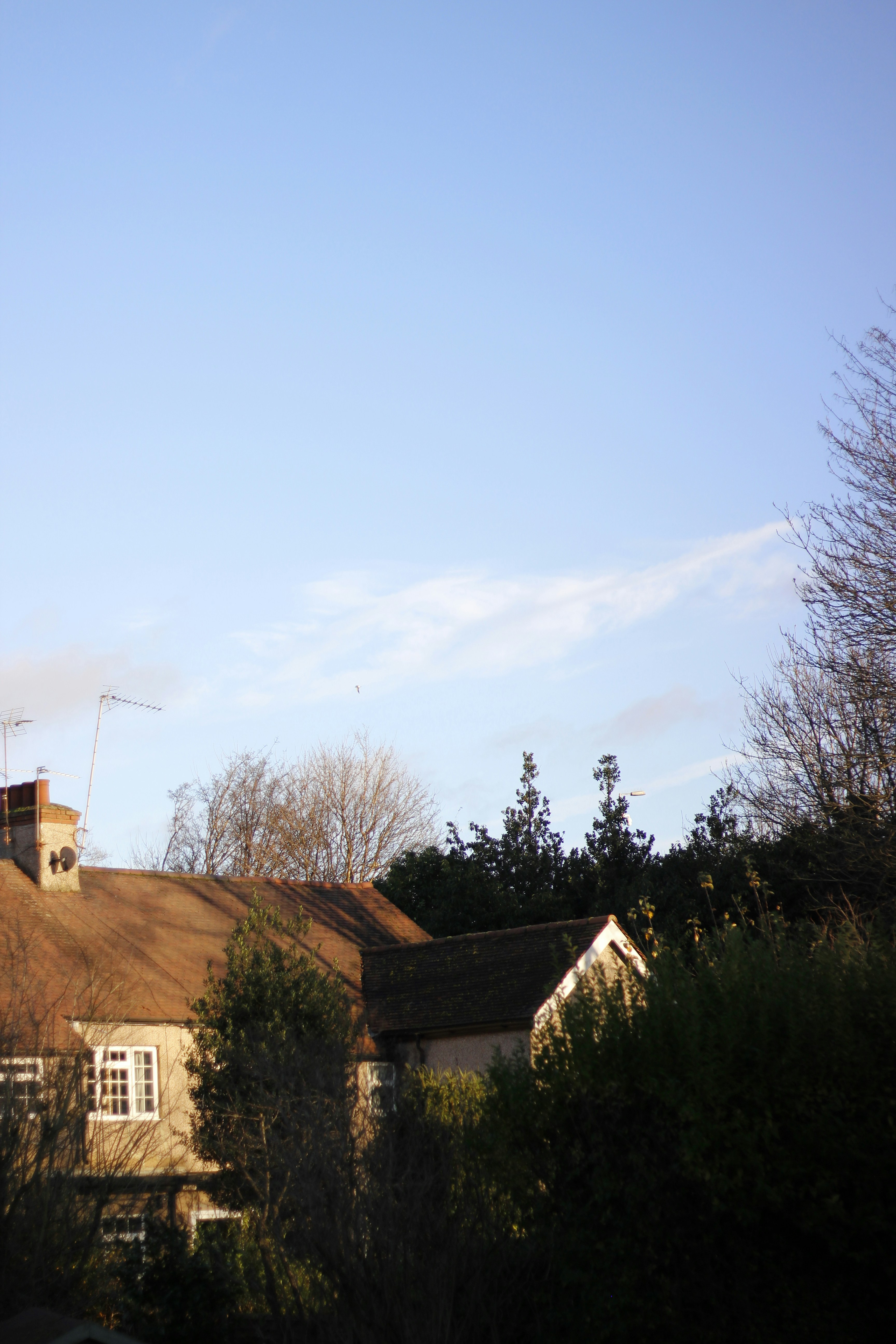 A house with a clock tower on top of it