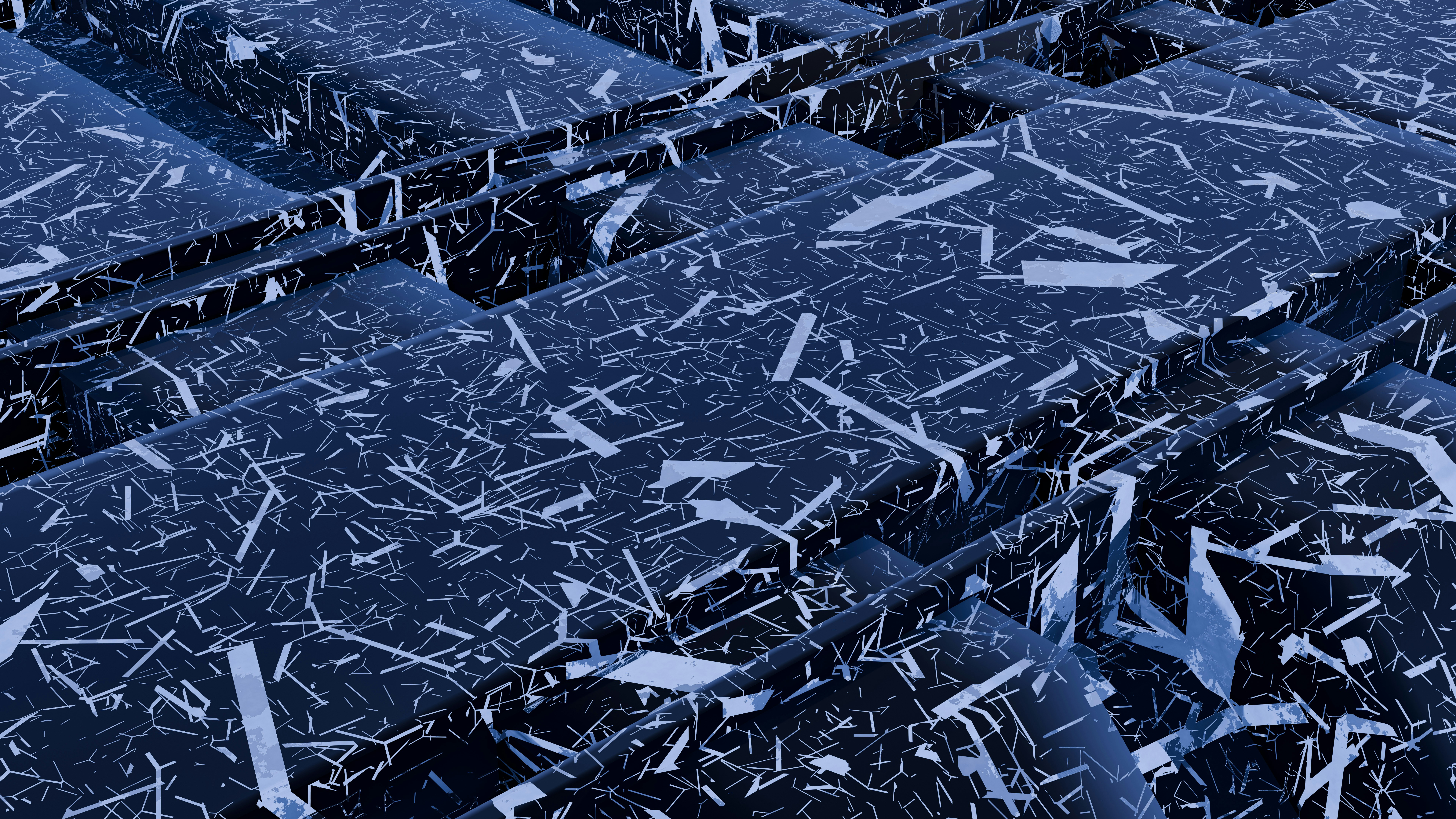 Une photo abstraite d’une surface bleue et noire