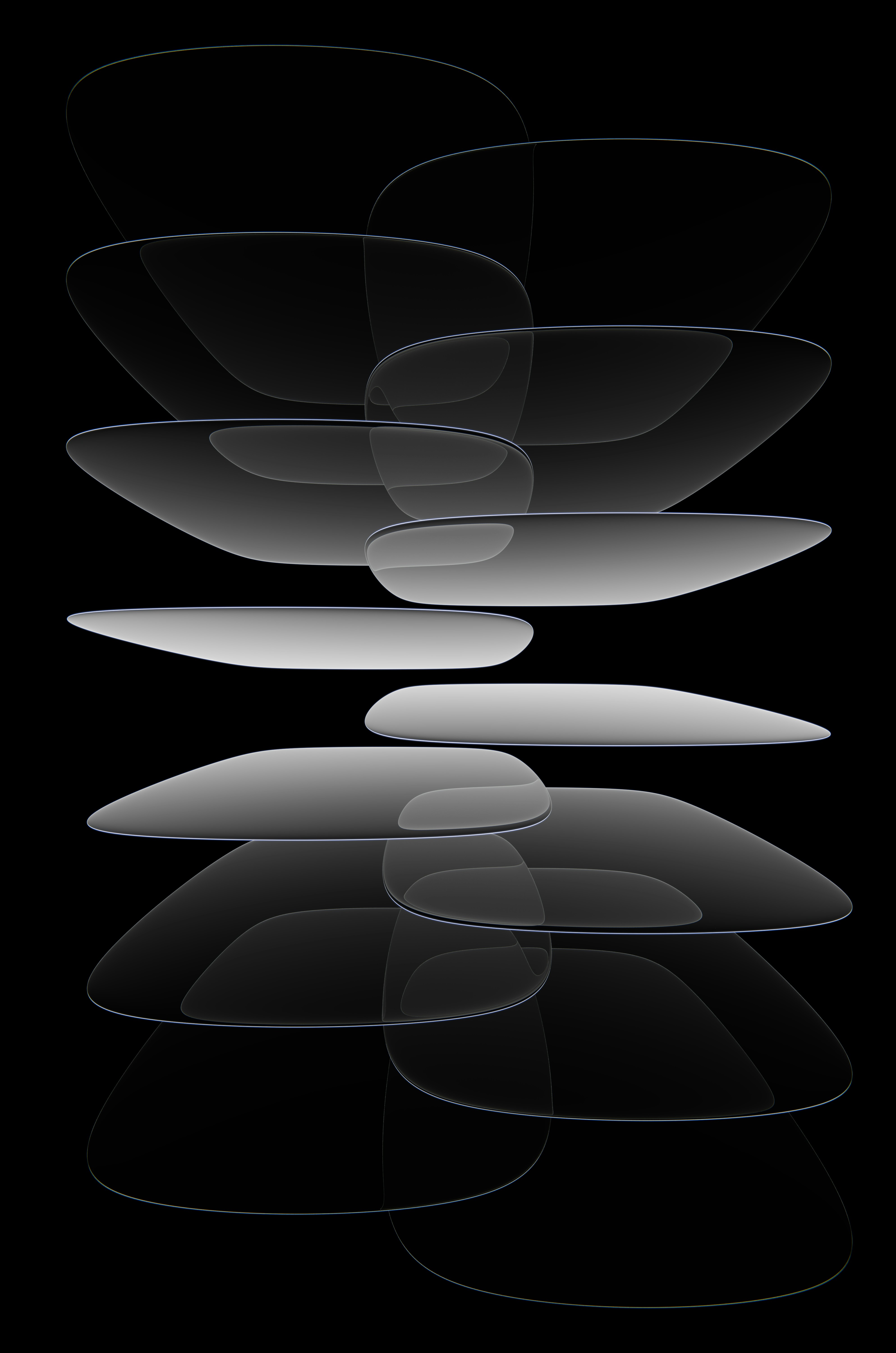 A black and white photo with a black background