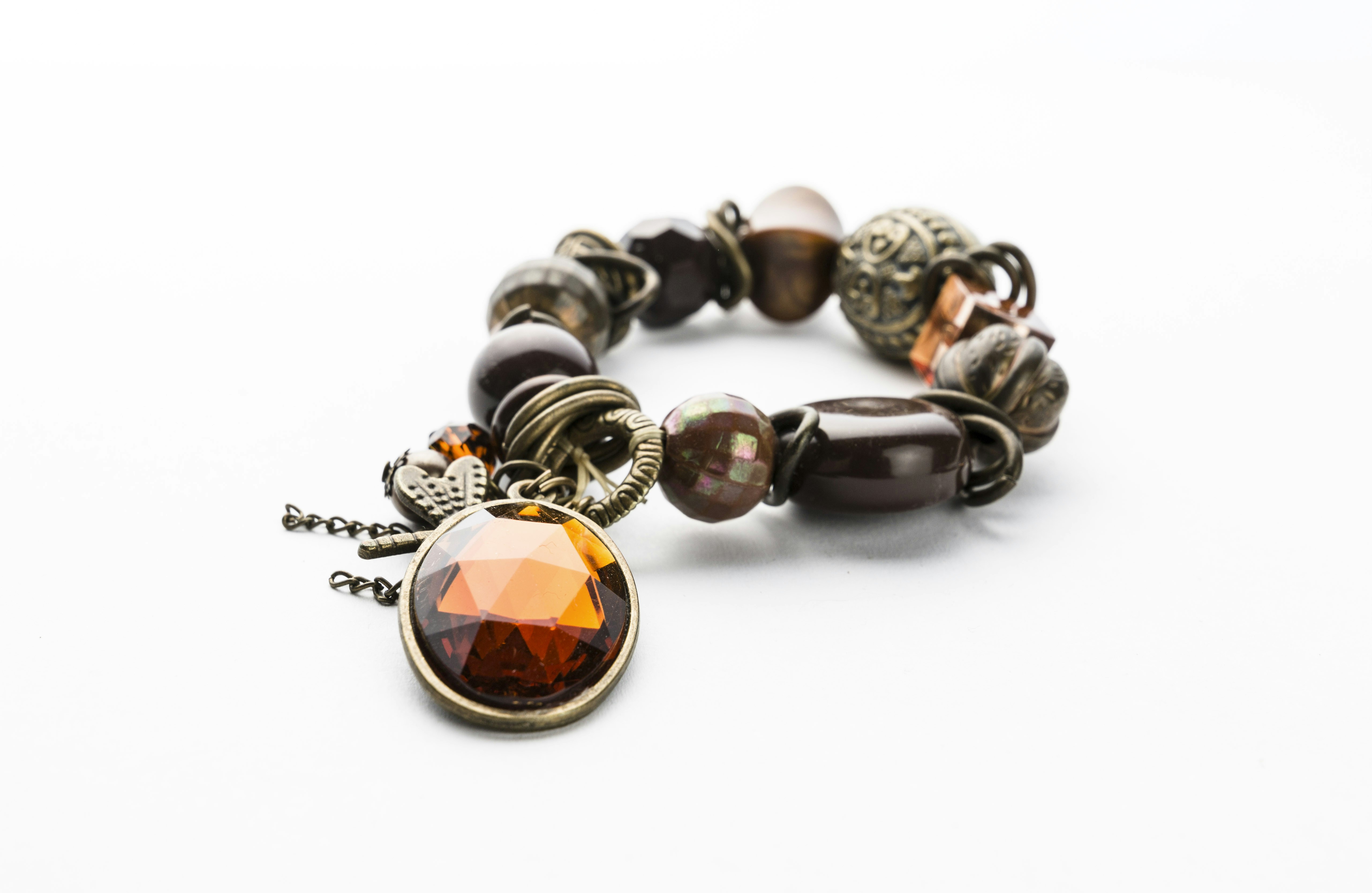 Natural gemstone materials for handmade bracelets