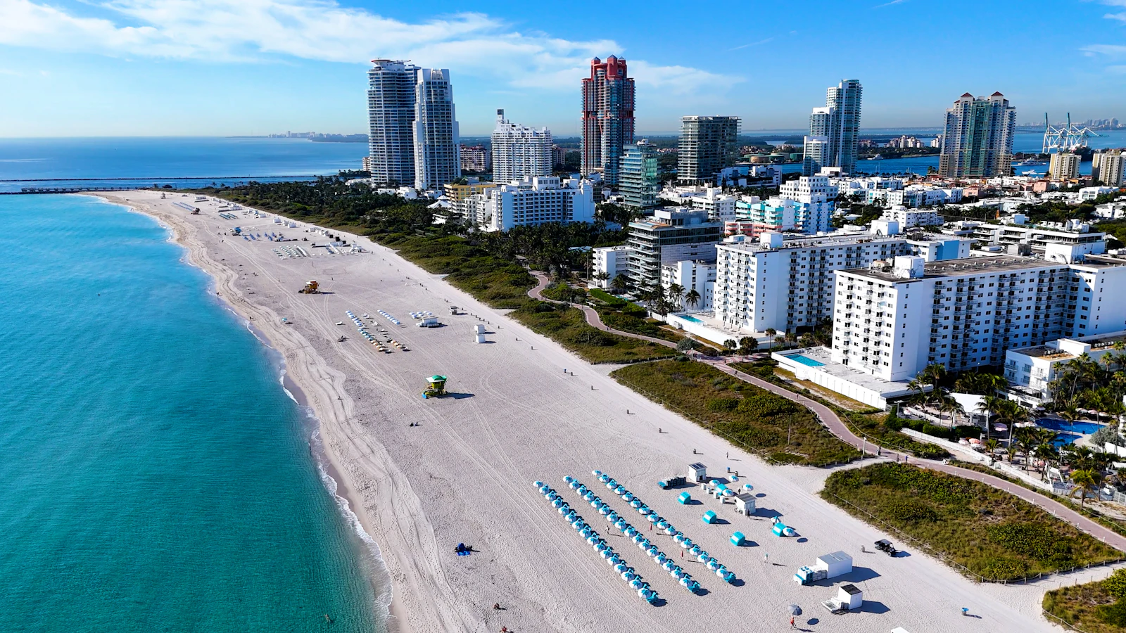 Aerial view of South Beach, Miami Beach